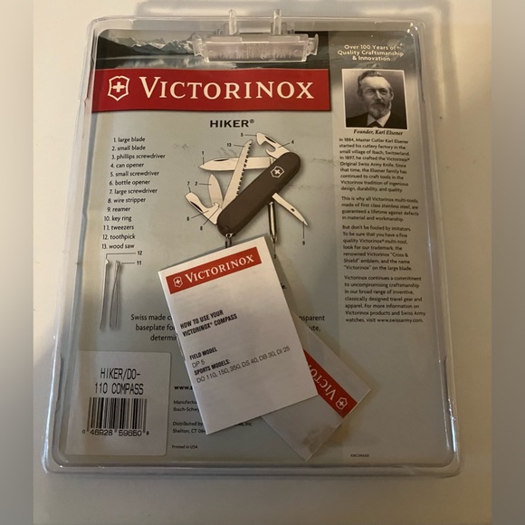 VICTORINOX SWISS ARMY DUO 13 FUNCTION CLIMBER AND RECTA COMPASS NEW SWISS MADE! - Picture 2 of 2